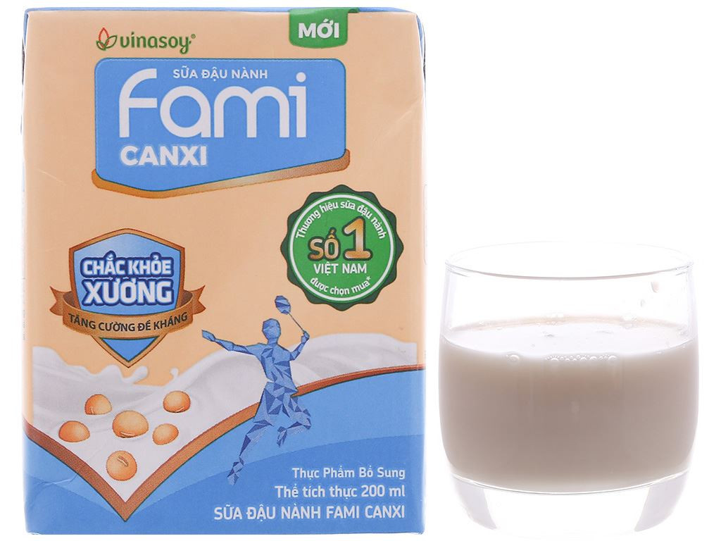 sữa đậu nành Fami Canxi 200ml(thùng 36 hộp)