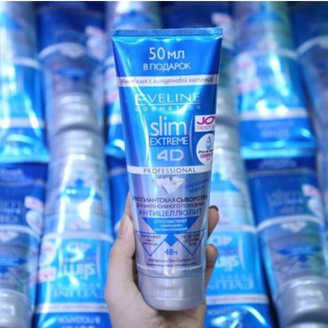 Kem tan mỡ giảm rạn Slim 4D Eveline 250ml
