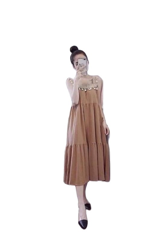Đầm bầu váy bầu maxi phối thổ cẩm