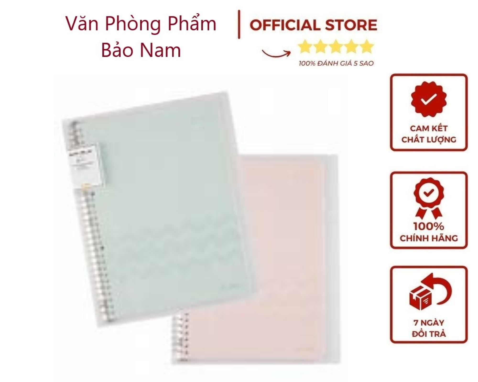 Sổ Còng Sắt A4 80 tơ` Caro 30 Lỗ Chấu Klong 540