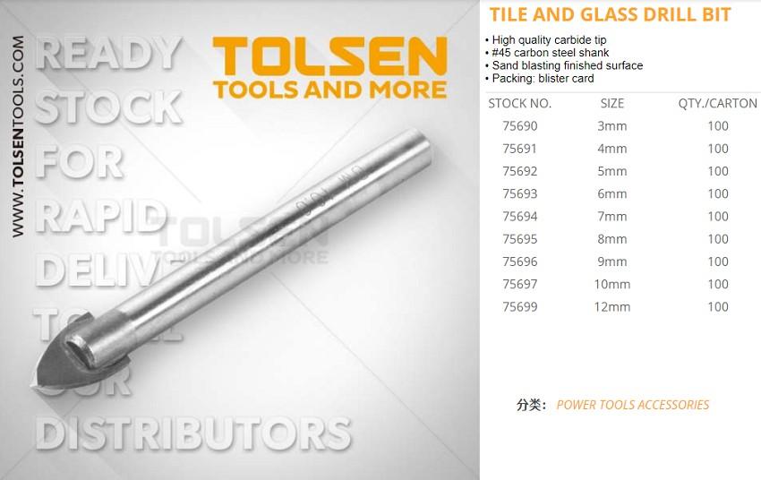 MŨI KHOAN KÍNH 3mm TOLSEN 75690