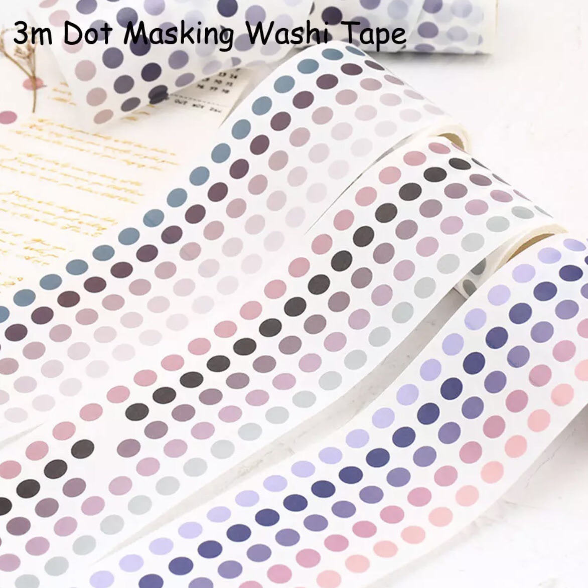 Cuộn nhãn dán tròn nhiều màu sắc. Sticker trang trí