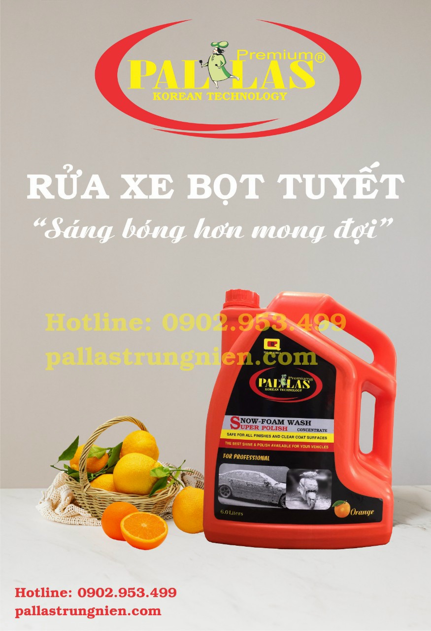 Nước rửa xe bọt tuyết siêu bóng 6L