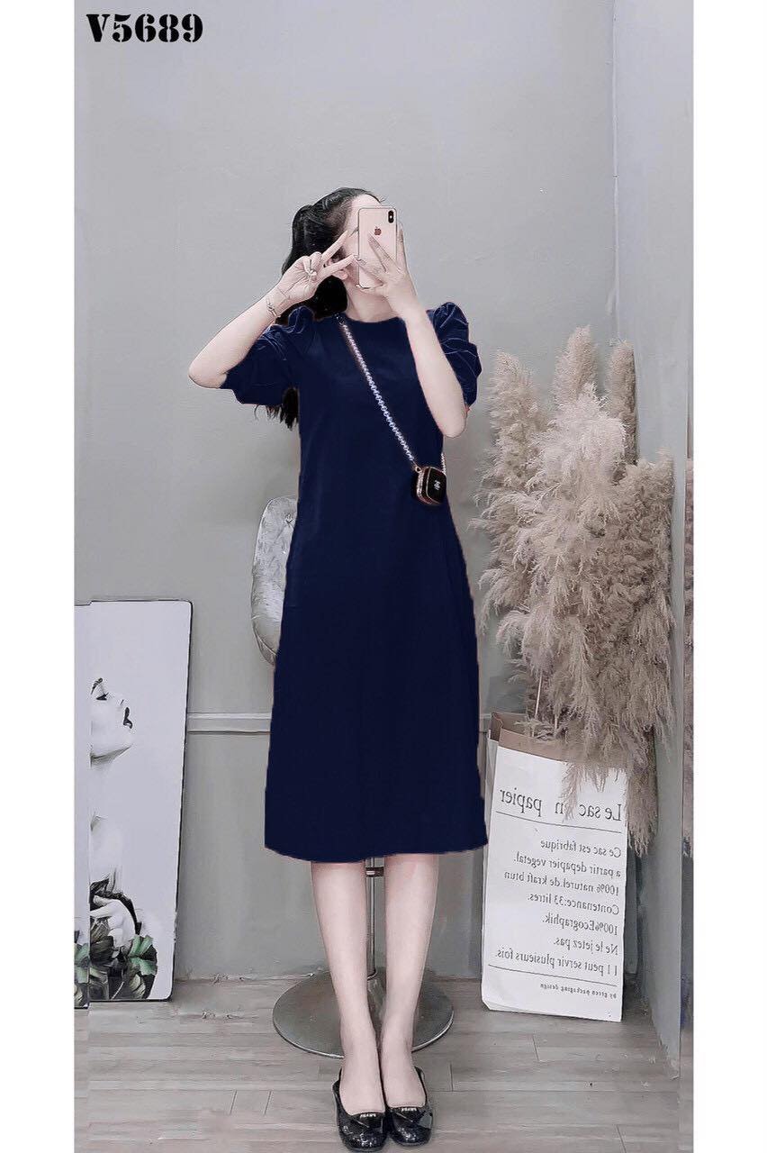 Đầm suông hở vai bèo sang trọng