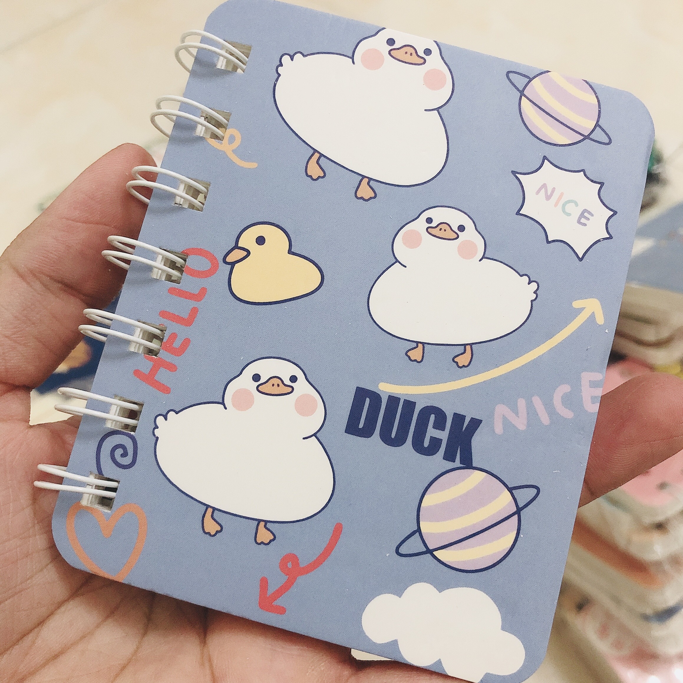 [Được chọn] Sổ tay mini gáy lò so siêu cute