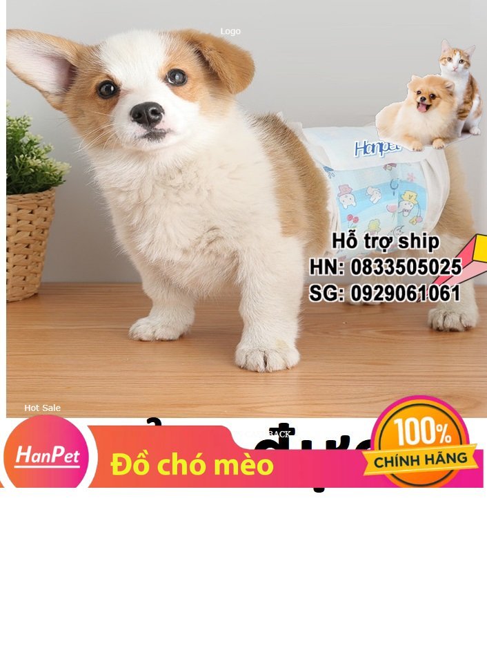 Hanpet - 10 miếng bỉm quần chó mèo cao cấp loại siêu thấm chó và mèo (cả đực & cái)