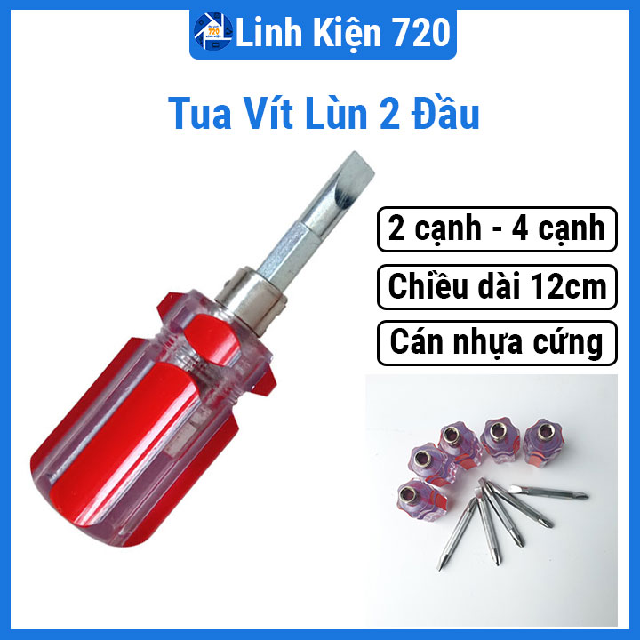Tua vít lùn 2 đầu 4 cạnh, 2 cạnh dài 8cm