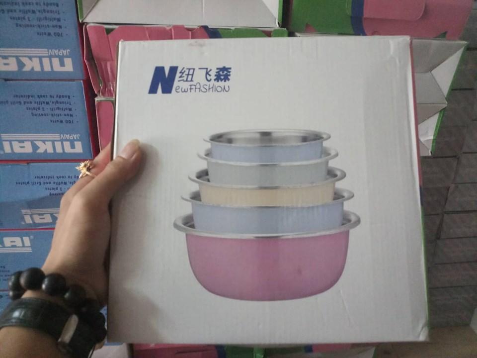 SET 5 MÓN RỔ VÀ CHẬU INOX