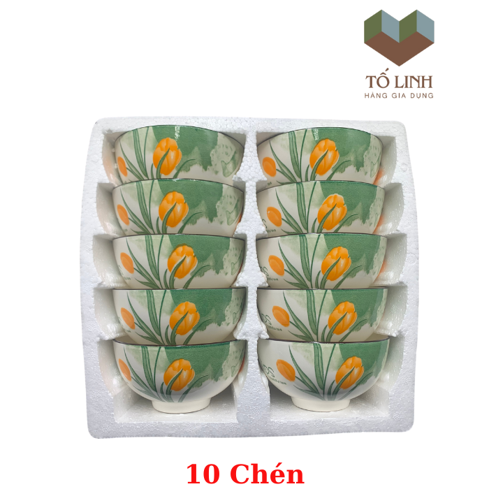Bộ 10 chén cơm cao cấp Hàn Quốc làm quà tặng liên hoan sinh nhật,bát cơm sứ cao cấp