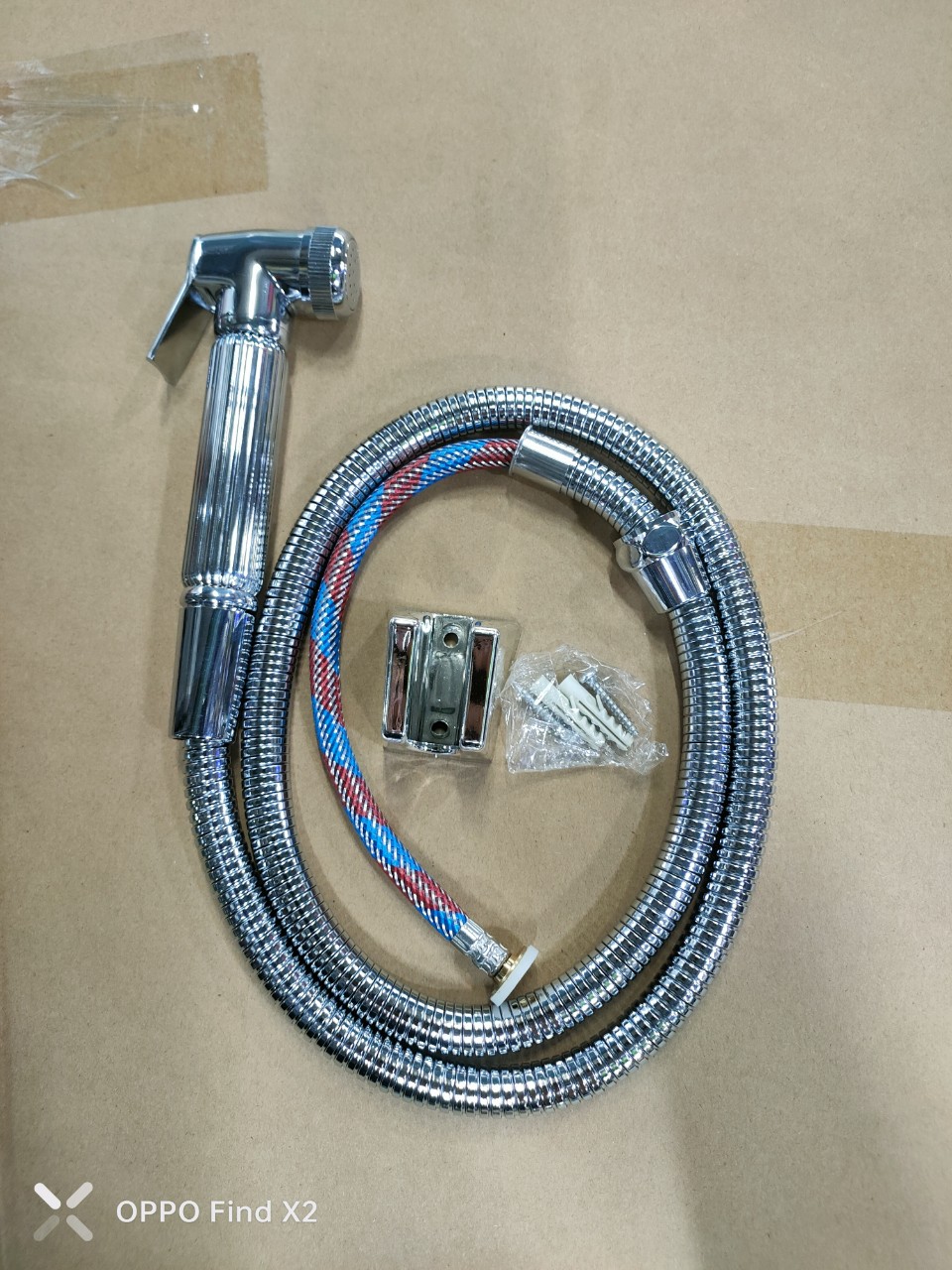 Bộ vòi xịt vệ sinh chất liệu Đồng Thau - Lõi đồng 100%, Dây bố 2 đầu ốc đồng - Nước cực mạnh
