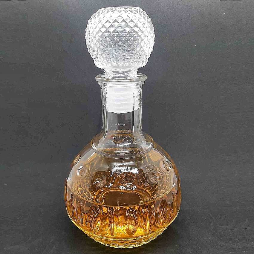 Glass Bottle 1000ML – Ground Shape – Dot Design – A3 pattern – 1 bottle