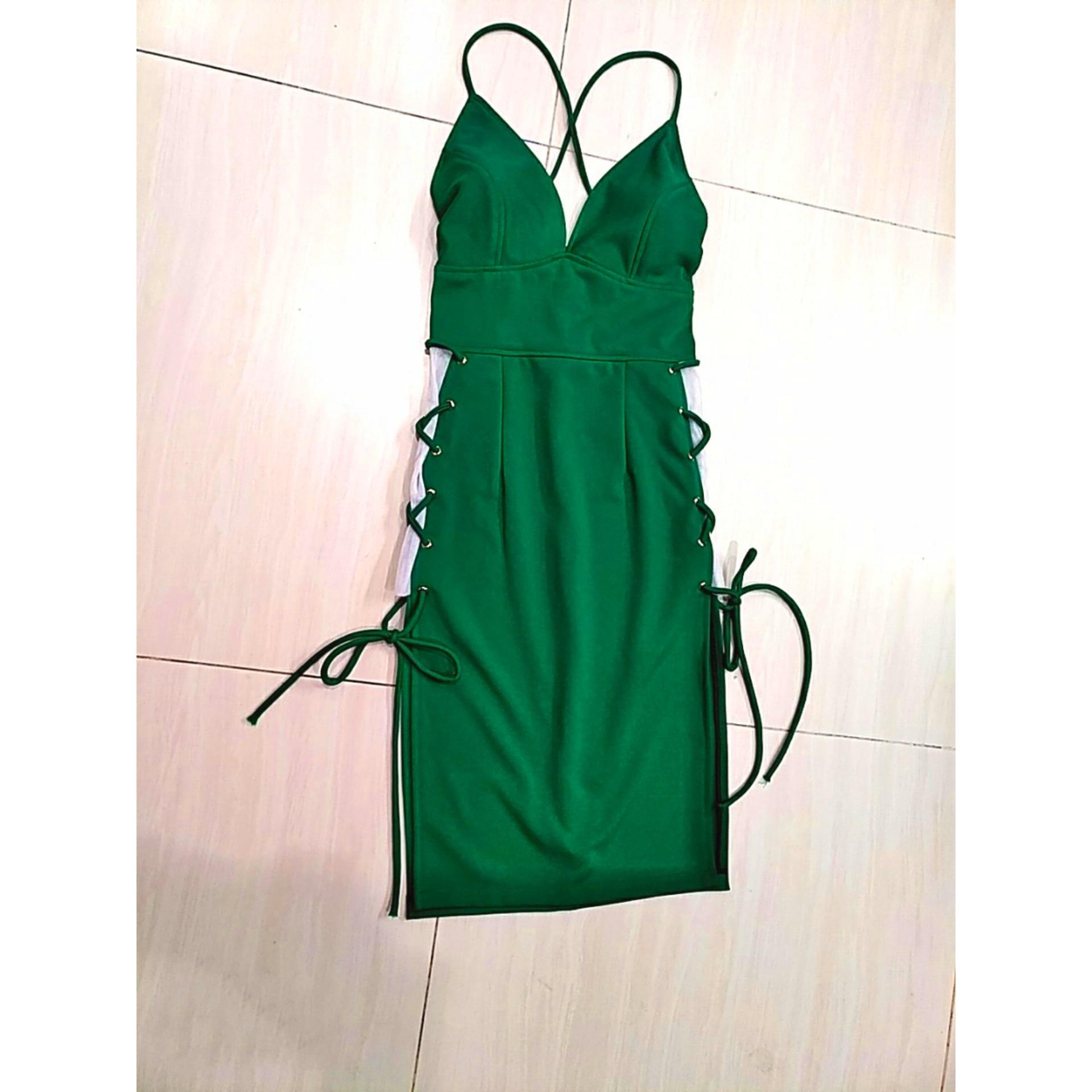 đầm body đan dây hở ngực sexy