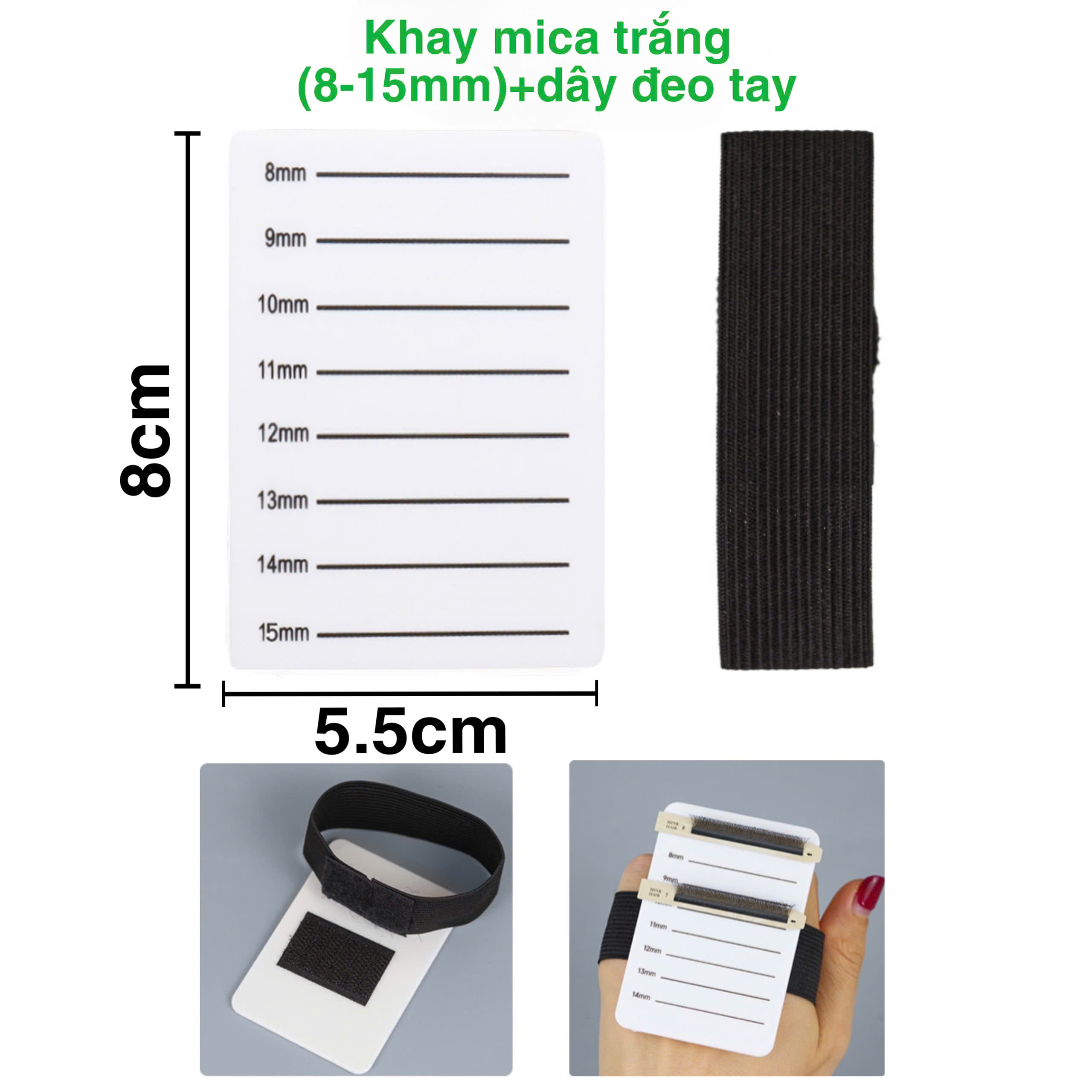Miếng mica dán line mi có đánh số Beauty Lashes (dụng cụ nối mi)