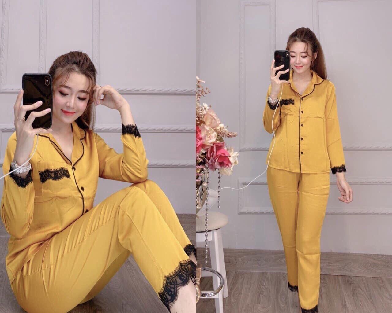 ĐỒ BỘ PIZAMA DÀI  TRƠN CHO NỮ