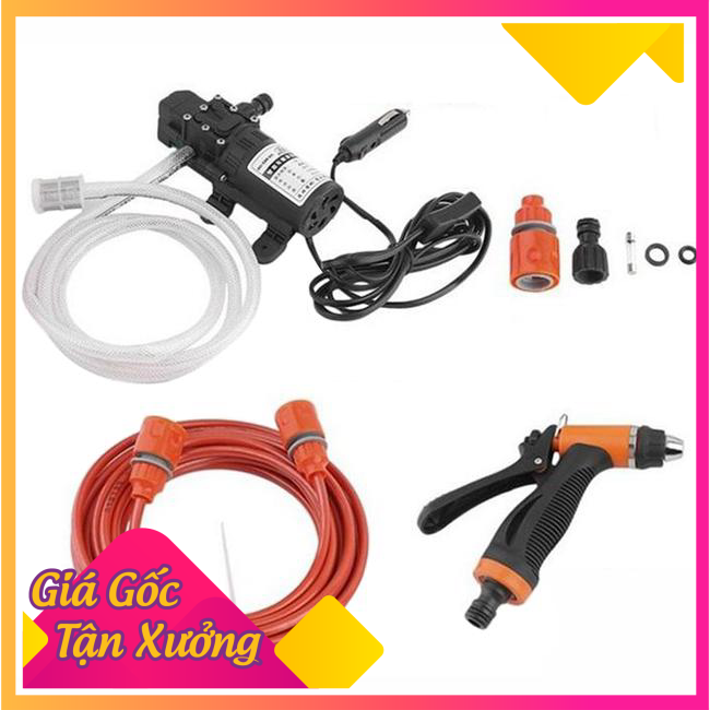 Bộ Máy bơm rửa xe tăng áp lực nước mini Hàng Tốt