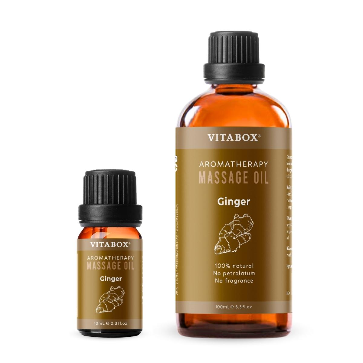 Dầu massage body VITABOX Ginger aromatherapy massage oil