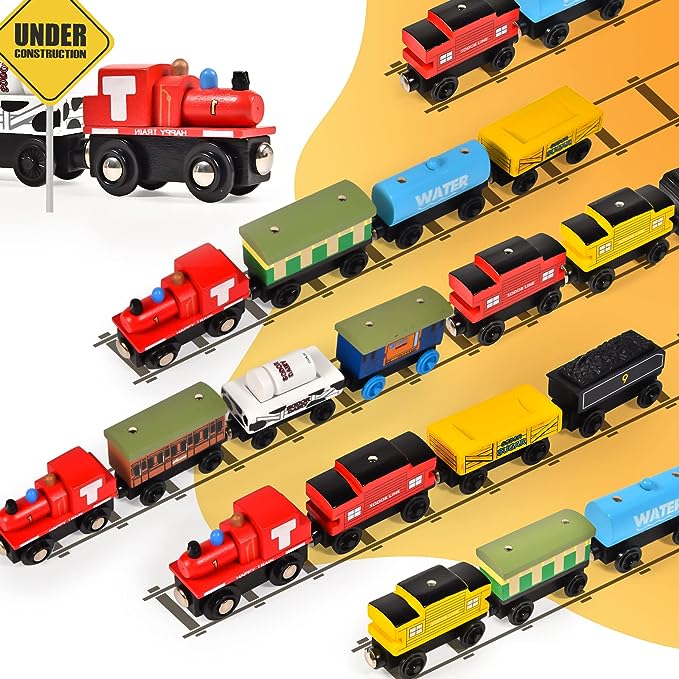 Đồ chơi Toa xe lửa Thomas bằng gỗ, chạy trên đường ray xe lửa gỗ