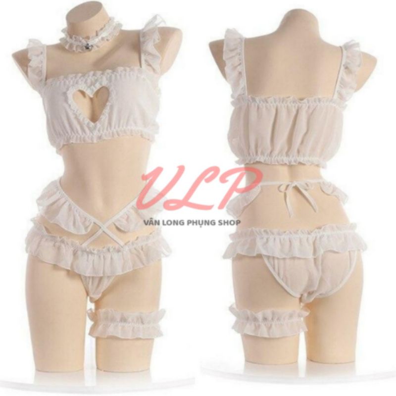 [BIGSIZE_100KG]_DN52_Set mèo cosplay tơ lụa Nhật Bản