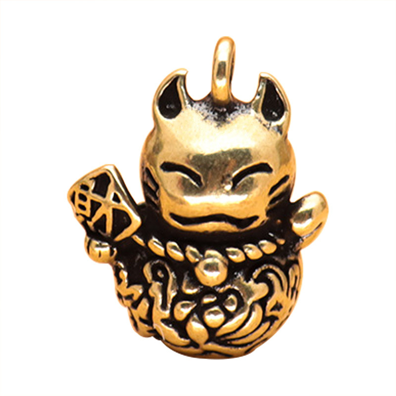 Tượng Phong Thủy Hình Mèo Thần Tài (Kích Thước: 2.7cm x 2.2cm)
