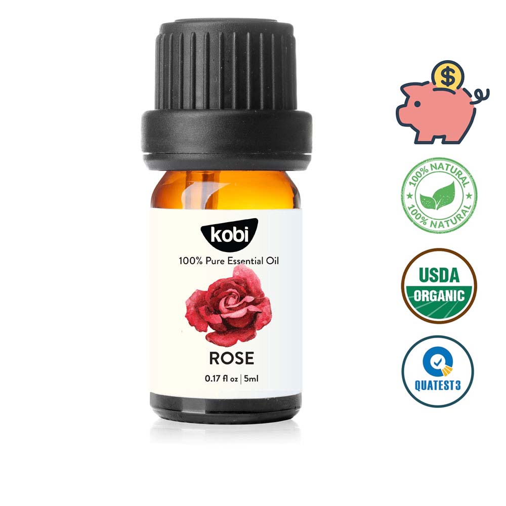 Tinh dầu Hoa Hồng Kobi Rose essential oil giúp làm trắng da, se khít lỗ chân lông - 5ml