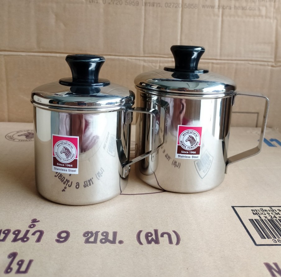 Ca nước Inox có nắp 11cm (1L) - 110111 Zebra Thái Lan