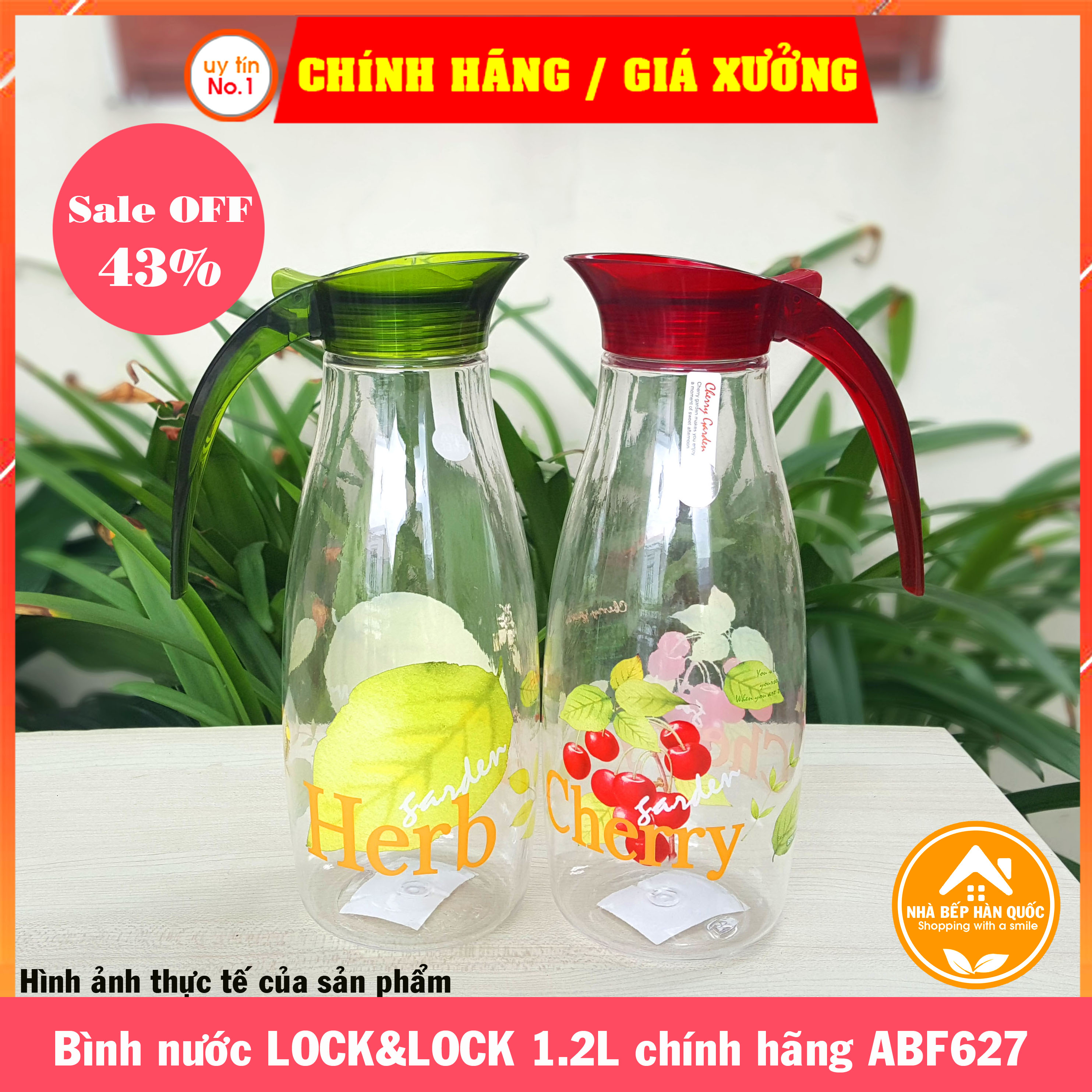 Bình nước Bisfree Classic Lock&Lock 1.2L ABF627