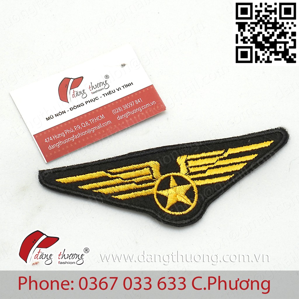 Logo phi công may vào ngực áo/ nón
