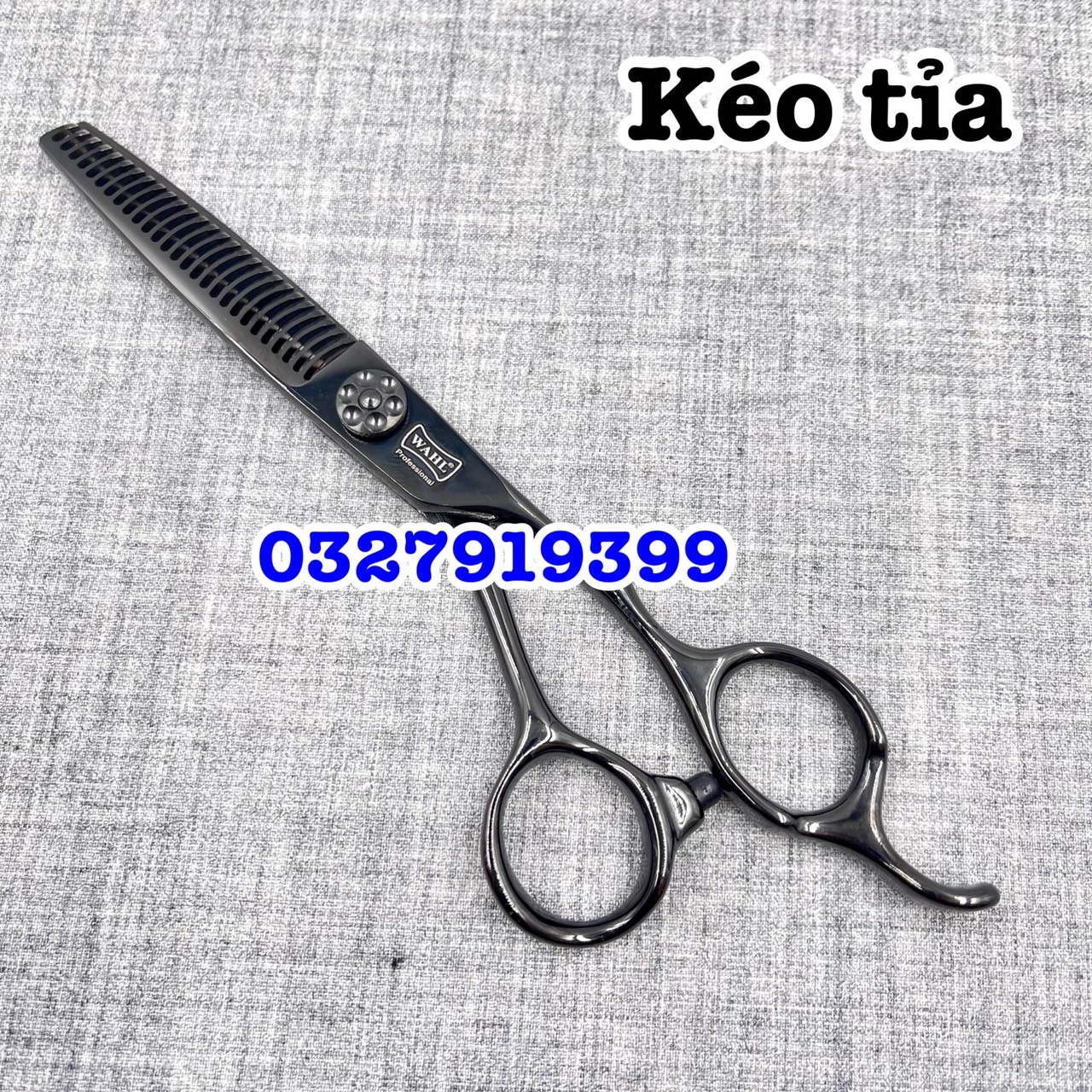 Wahl Japanese Hair Cutting Scissors 6.0 Inch S440C Steel Hardness 62Hrc High Quality Good Price Sharp Scissors (Black W Curved)