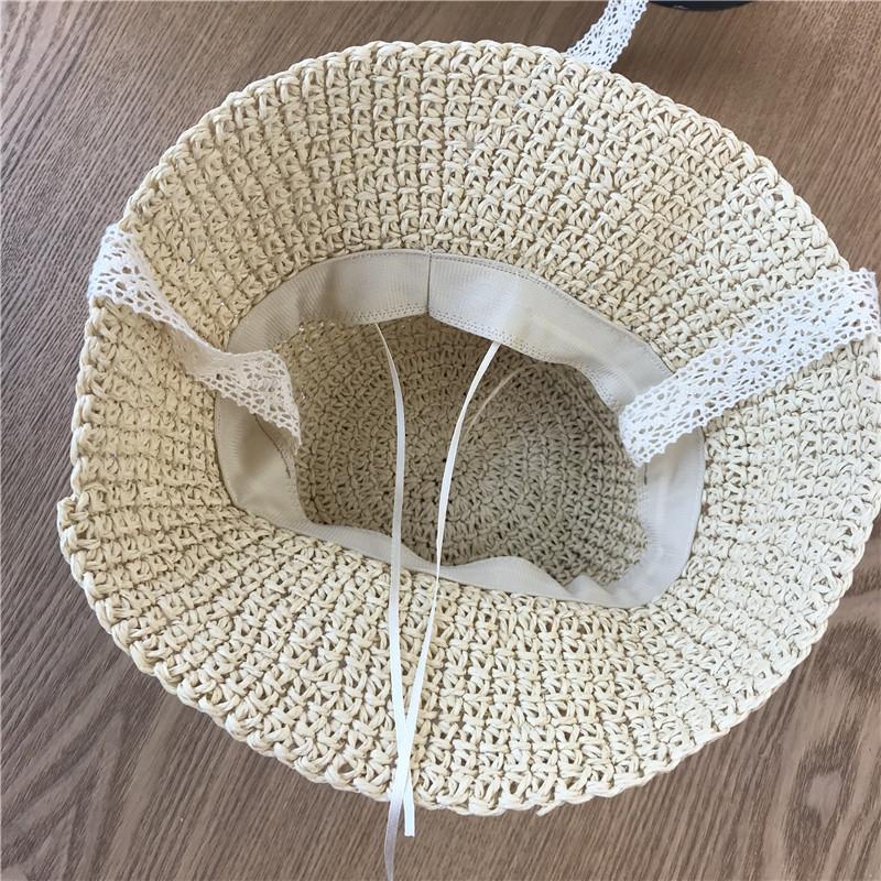 Mũ Ajuma Cho Bé Mũ Cói Cột Nơ Hàn Quốc - MK8 HAP2196