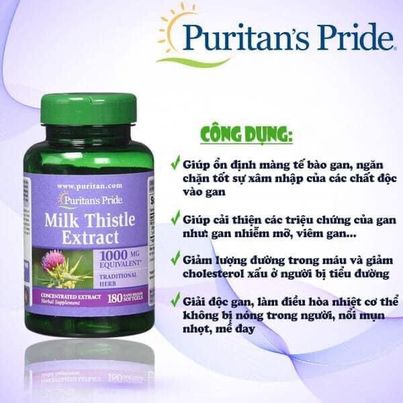 Thải độc gan mát gan Puritan Mỹ 180v
