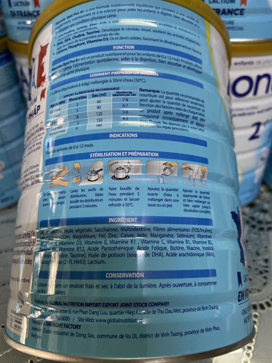 (Date mới) Sữa Alponte Optipro 0+ 800g /1+ 800g
