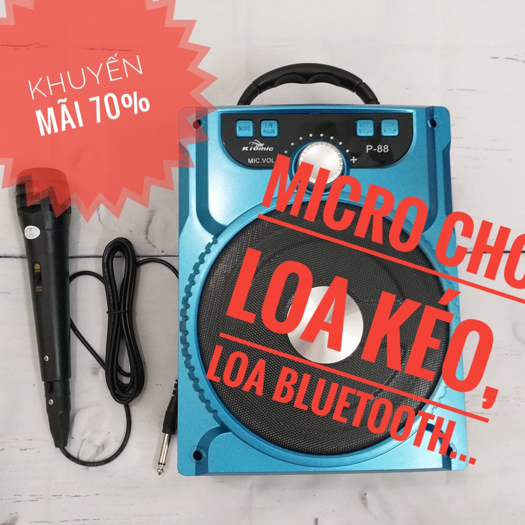 [HÀNG CHẤT LƯỢNG] MICRO DÀNH CHO LOA BLUETOOTH - MICRO HÁT KARAOKE CAO CẤP CÓ DÂY - MICRO HÁT KARAOKE CÓ DÂY DÀNH CHO LOA THƯỜNG