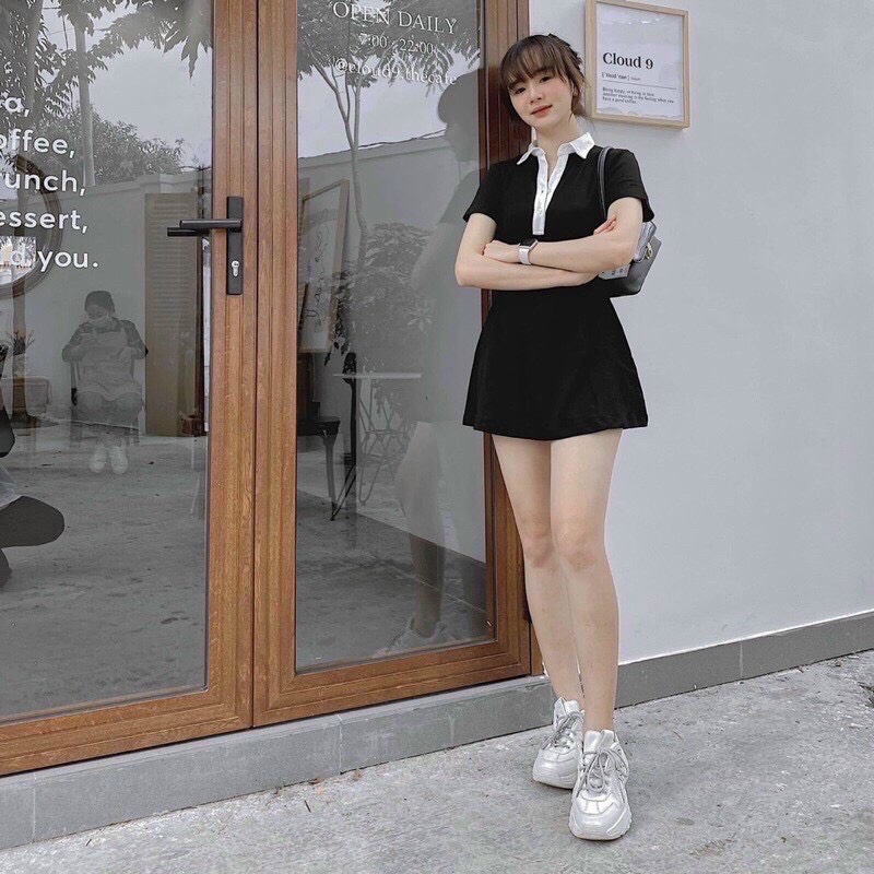 Đầm xòe cổ bẻ D036