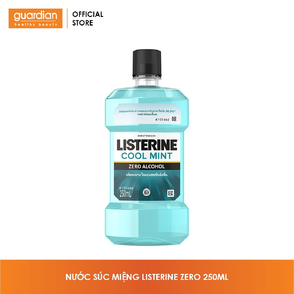 Nước Súc Miệng Không Cay Cool Mint Zero Alcohol Listerine 250Ml