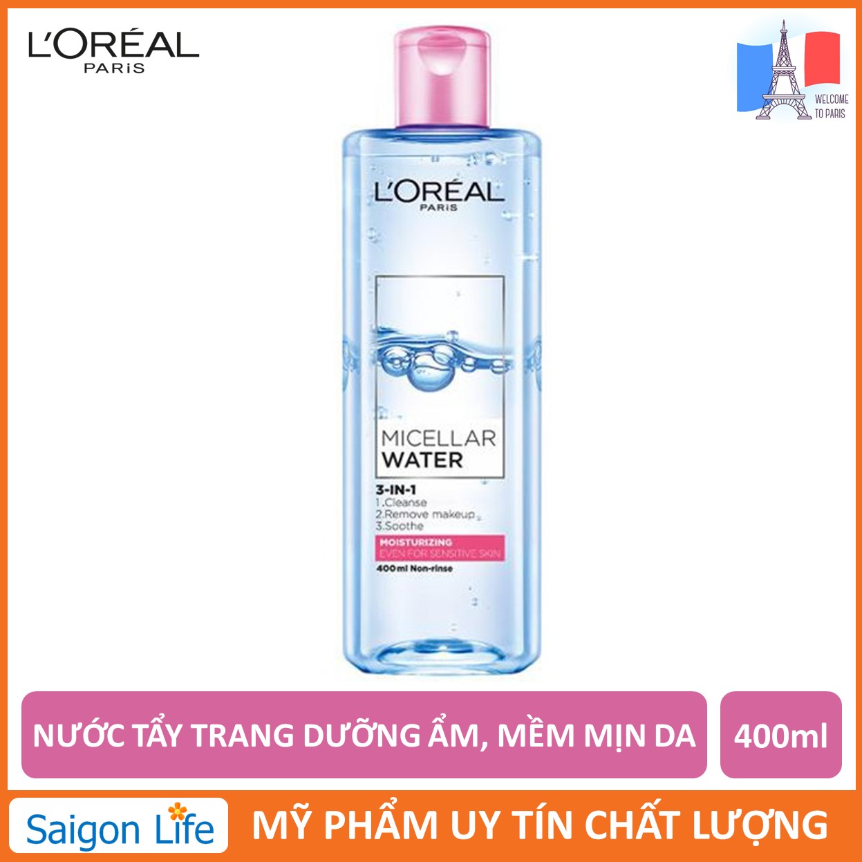>> SO SÁNH GIÁ NƯỚC TẨY TRANG TƯƠI MÁT L’OREAL MICELLAR 400ML (STORE 5871,5873) | Shopee Lazada Sendo Tiki 79 Nước Tẩy Trang Dưỡng Ẩm L'Oreal Paris 3-in-1 Moisturizing Micellar Water 400ml (Hồng)