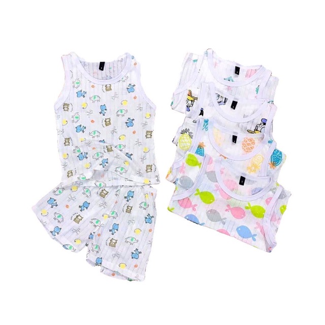 Bộ Ba Lỗ Cotton Giấy Cho Bé