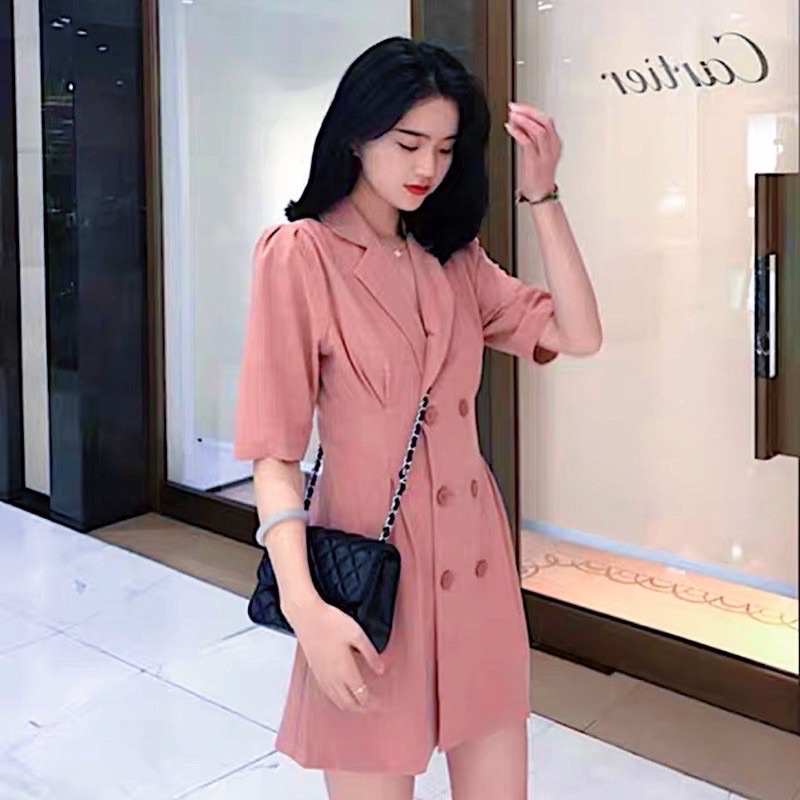 ĐẦM CỔ VEST THANH LỊCH, TRẺ TRUNG (có ảnh thật) MS63
