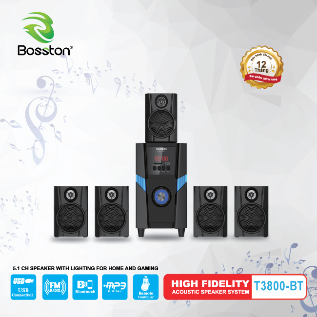 Loa vi tính bosston bluetooth 5.1 t3800-bt