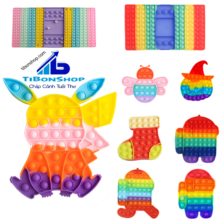 POP IT RAINBOW đồ chơi bấm bong bóng giảm căng thẳng SS2