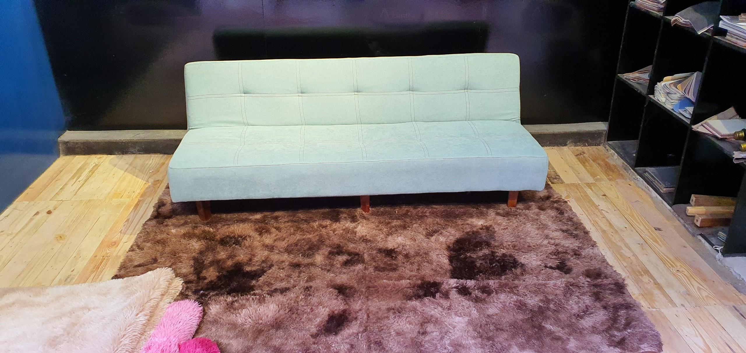 Sofa bed màu xanh pastel. Sofa bed. Sofa giường. Bed.