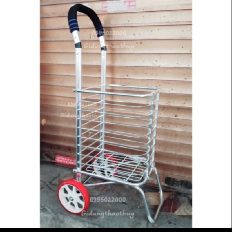 Xe Kéo Đi Chợ Inox Loại 1 Siêu Nhẹ, Siêu Bền