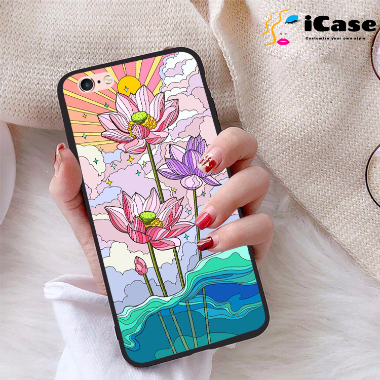 Ốp lưng iphone 6 viền dẻo tpu bst sen