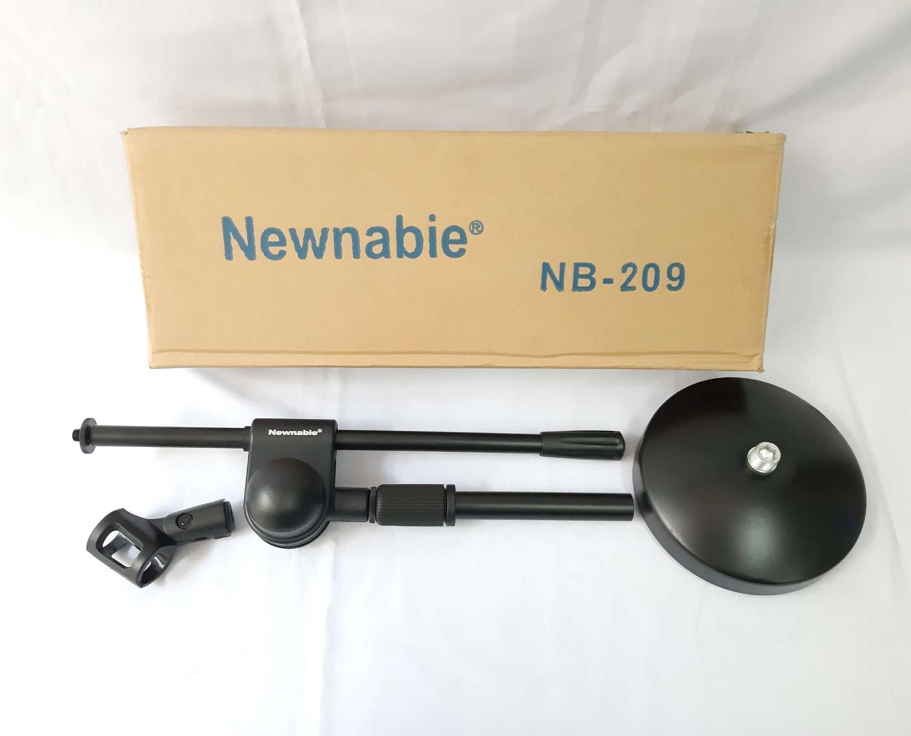 CHÂN KẸP MICRO NEWNABIE 209, CHÂN MICRO ĐỂ BÀN ( đứng cao 40 - tăng đến 60cm)
