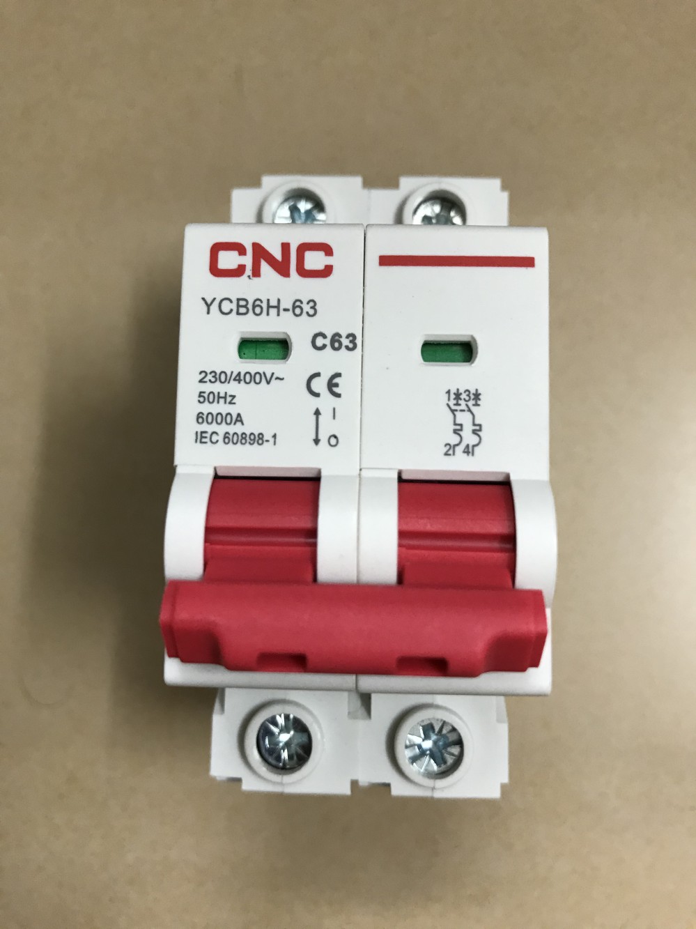 CB đóng ngắt AC 1 pha 2P 63A 400VAC