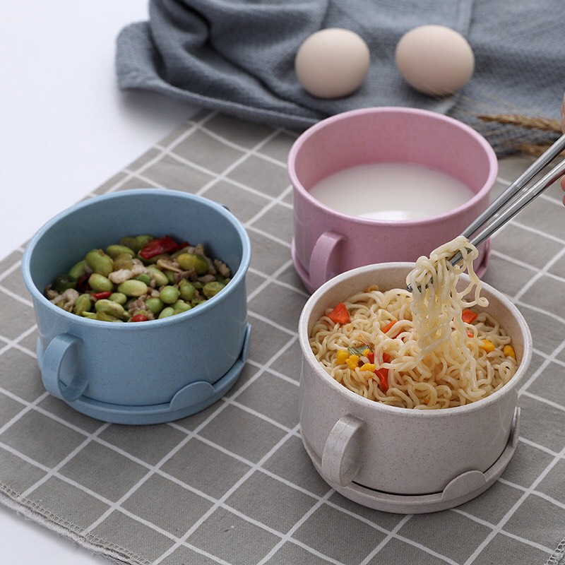 Bát ăn lúa mạch có nắp hình tai thỏ cho bé - Đồ dùng ăn dặm cho bé