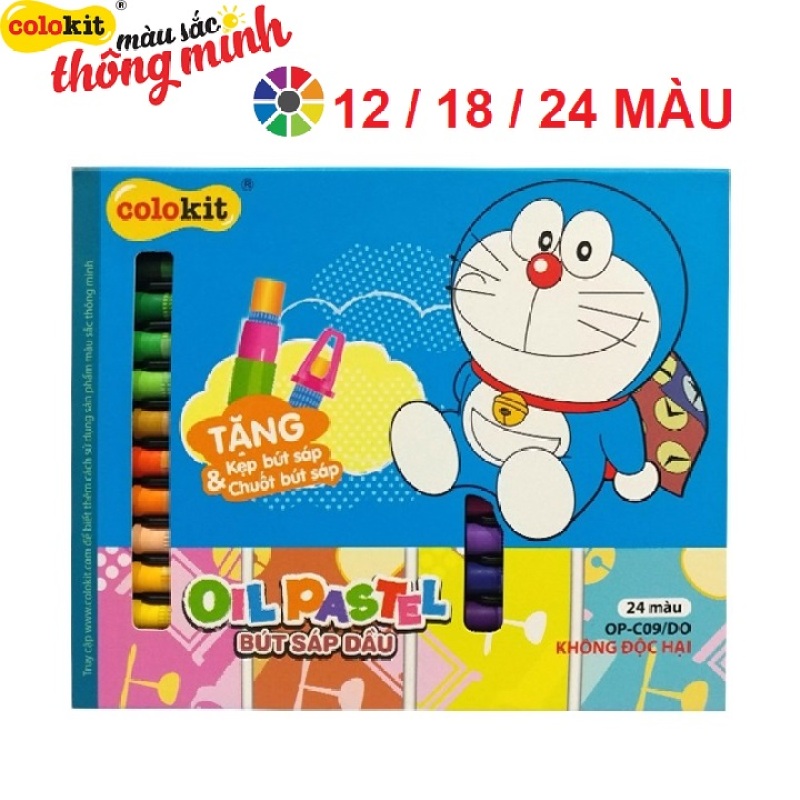 Hộp bút sáp dầu Doraemon Colokit - Thiên Long, sản phẩm chất lượng cao và được kiểm tra chất lượng trước khi giao hàng