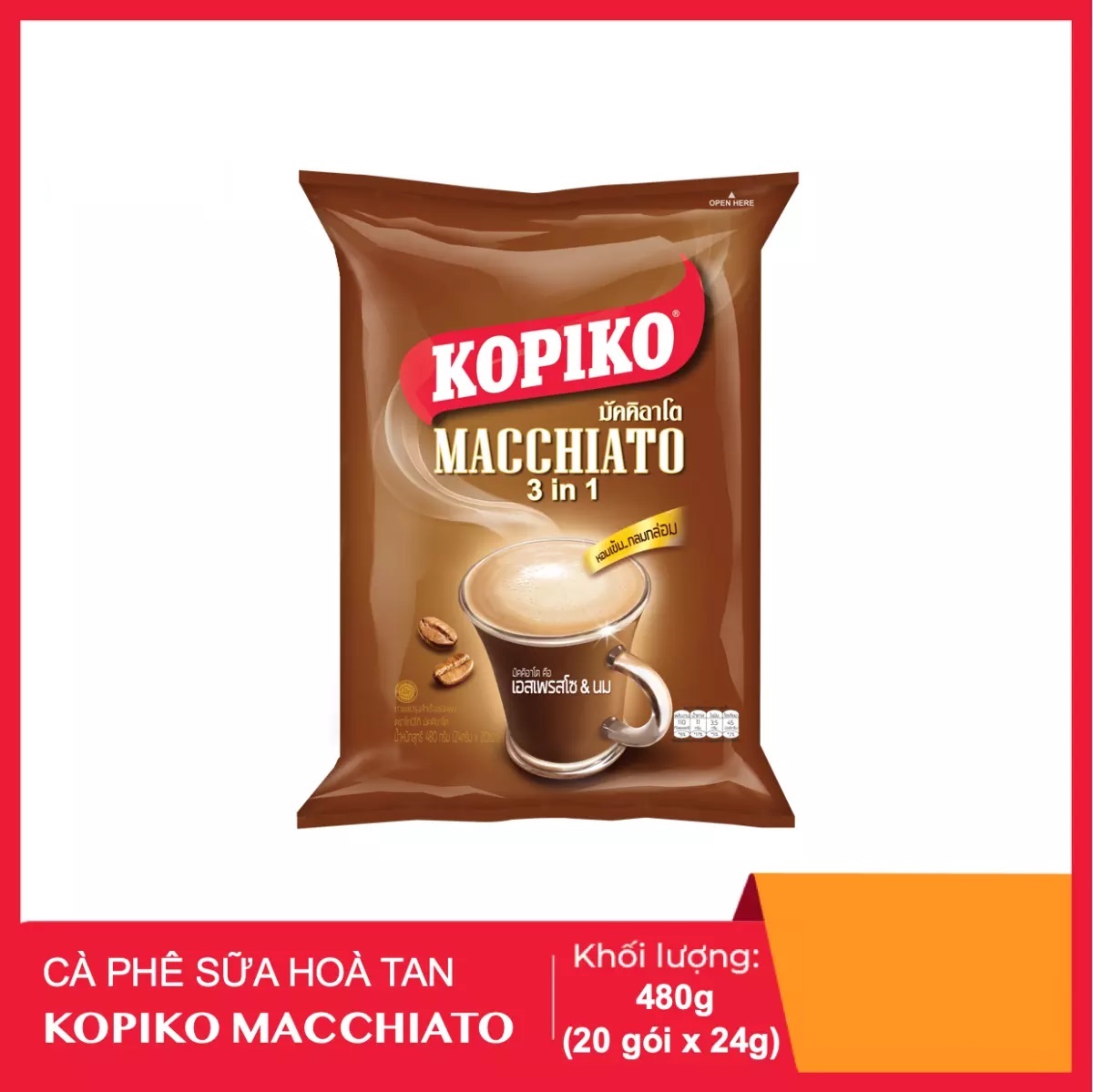 Kopiko Macchiato Instant Coffee 400g Bag
