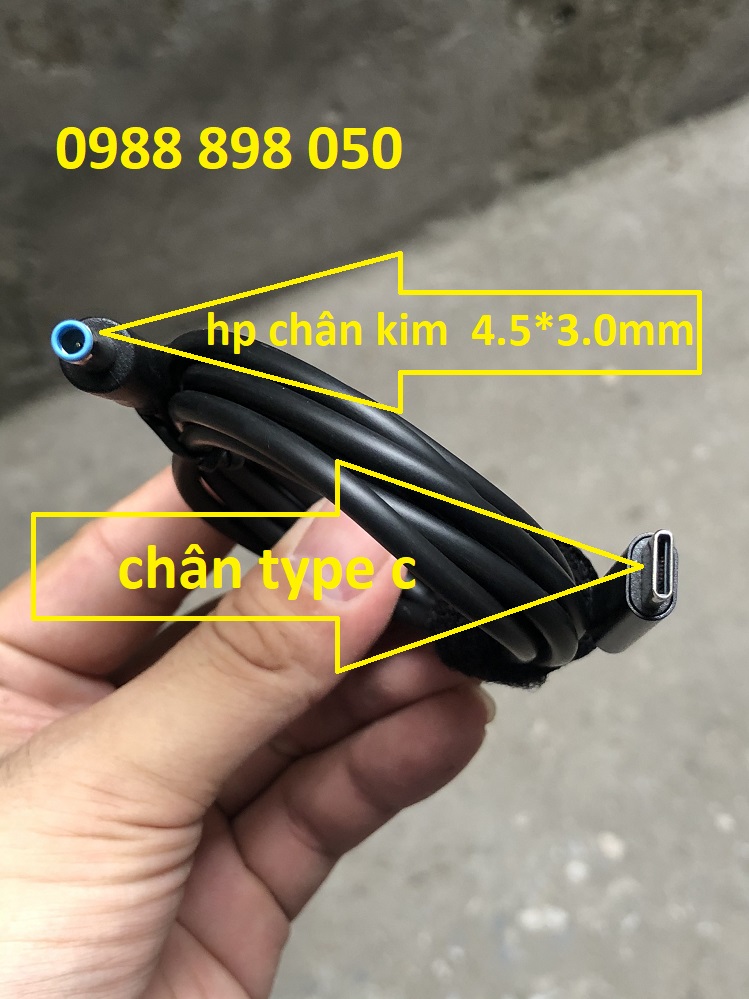 cáp sạc usb type c sang laptop hp