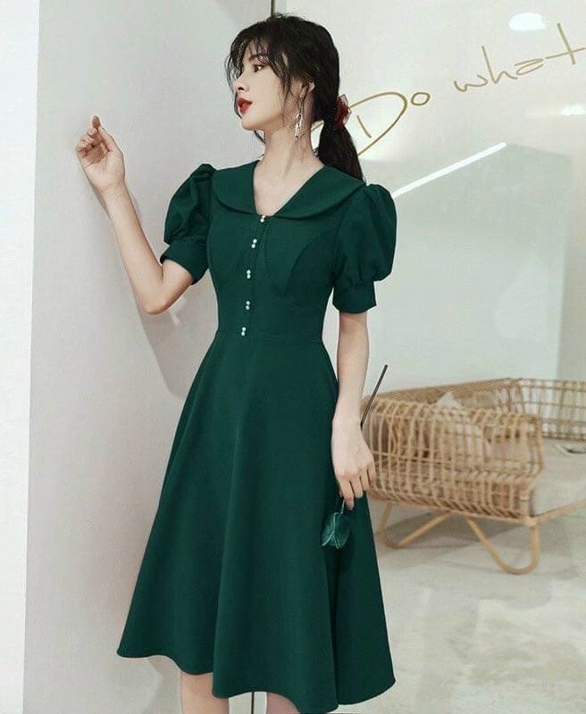 Đầm nút nhí 2 màu