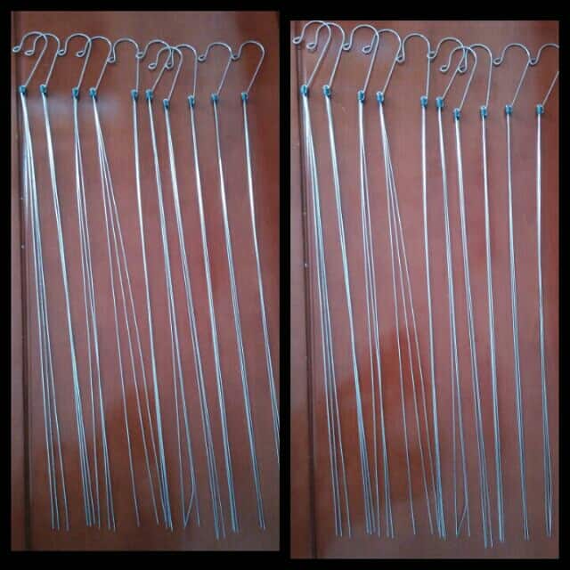 Bộ 10 móc kẽm treo lan dài 70cm